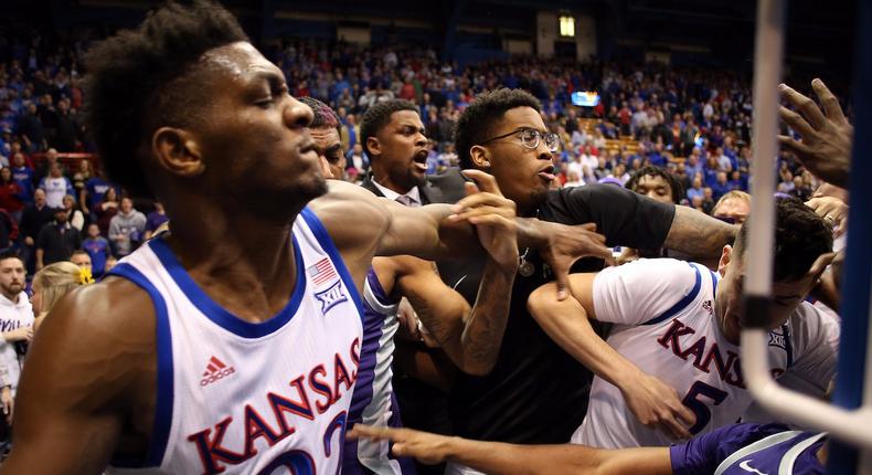 kansas ksu brawl