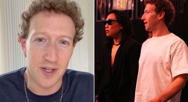 Mark Zuckerberg has been leaning into his own version of mob chic lately. The Meta founder has been wearing chain necklaces like a rapper straight out of the 2000s.@zuck via Instagram; Cooper Neill/Zuffa LLC via Getty Images