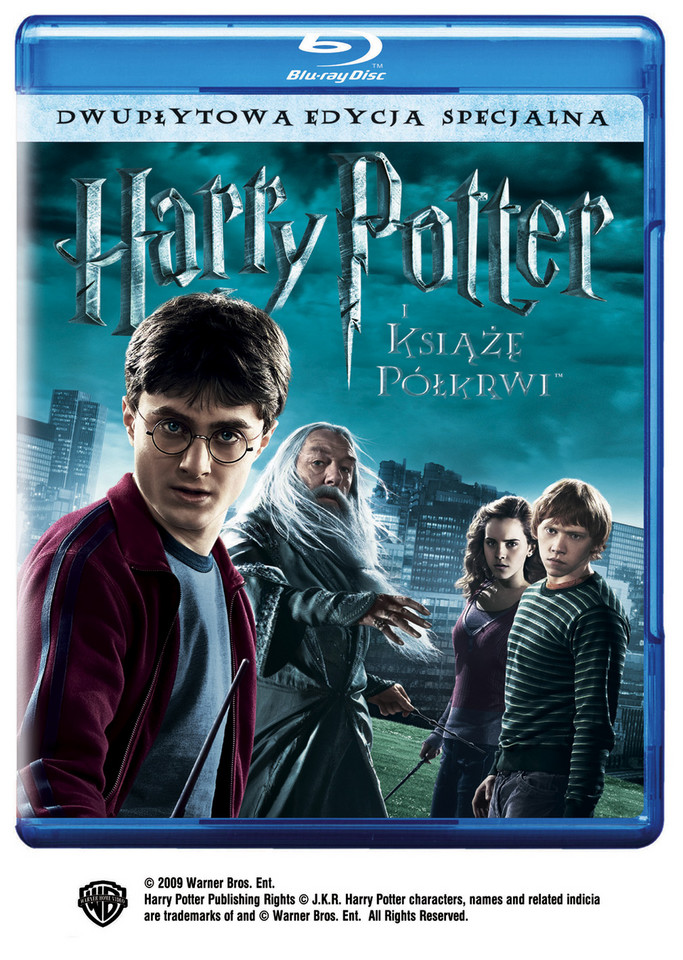 Okładka wydania Blu-Ray filmu "Harry Potter i książę półkrwi"