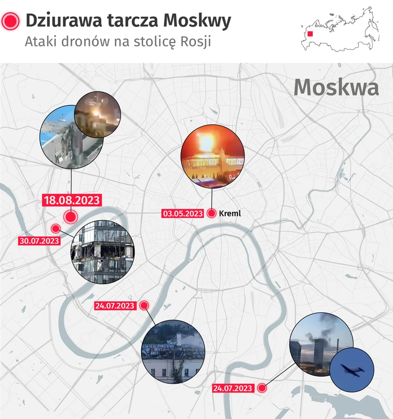 Ataki dronów na Moskwę
