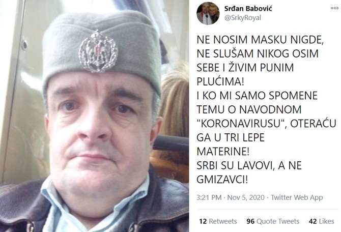 Maska ne, šajkača da