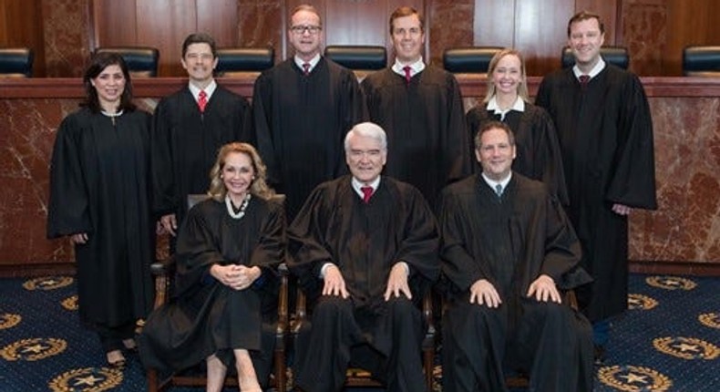 Texas Supreme Court justices.The Supreme Court of Texas