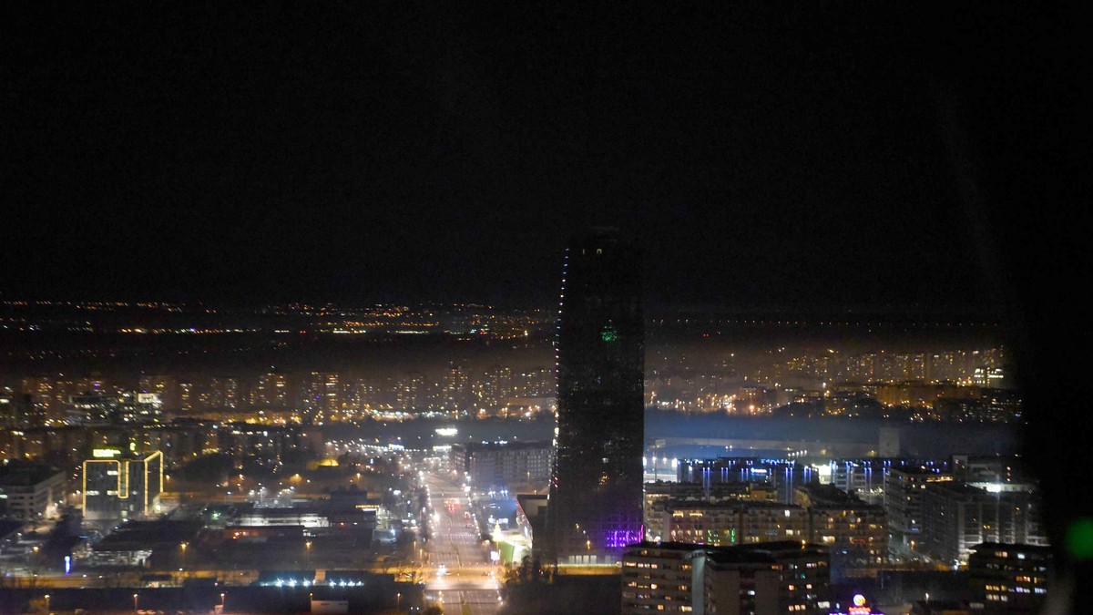 beograd noću panorama