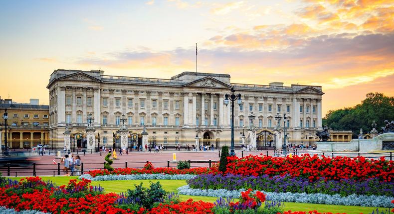 Buckingham Palace in London.