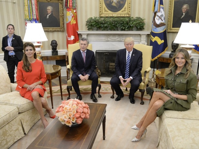 Juliana Awada, Mauricio Macri, Donald Trump i Melania Trump