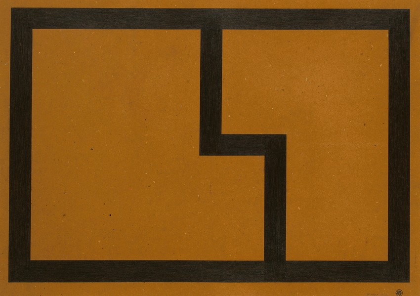 Crtež, olovka na kartonu, 55,5 x 72 cm