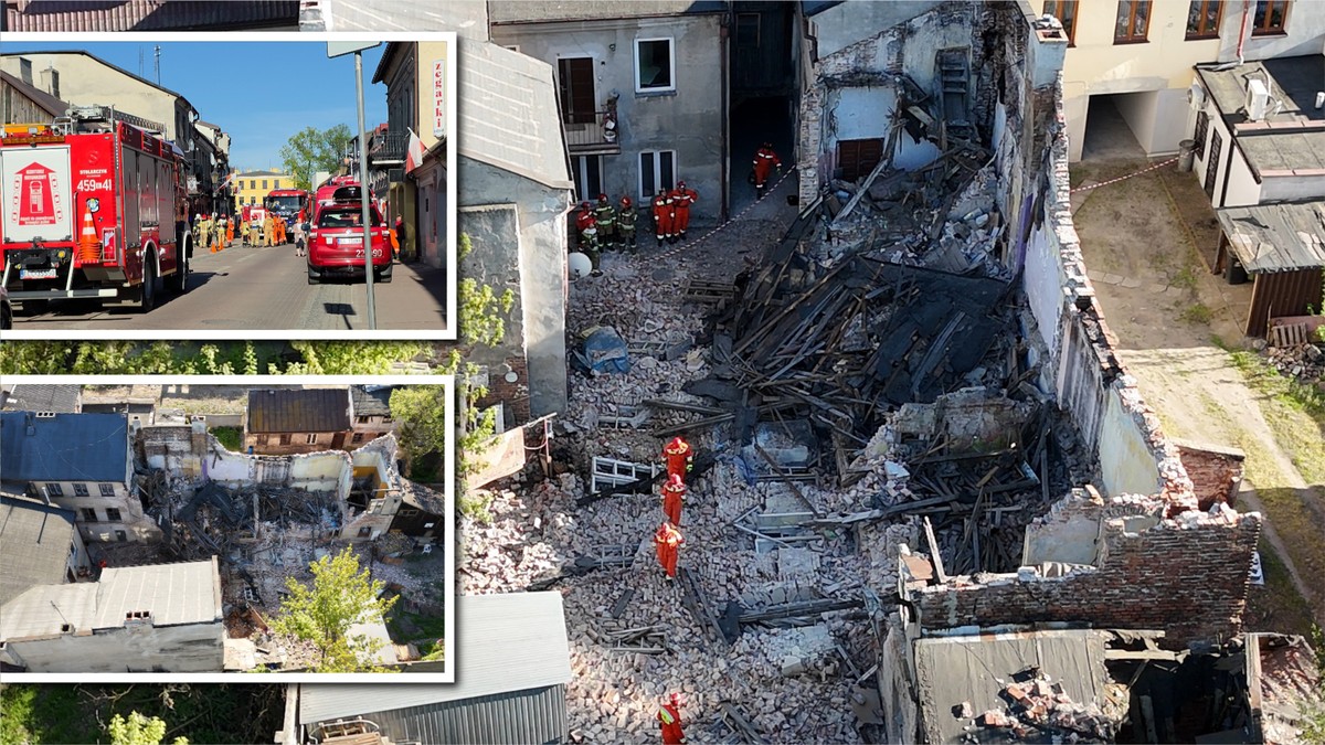 Runęła kamienica w centrum miasta. Wstrząsający widok. Psy nie podjęły tropu