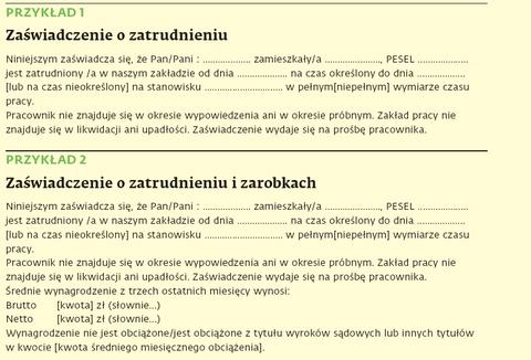 Zaświadczenie o zarobkach dla banku: Jakie informacje musi podać pracodawca  - GazetaPrawna.pl