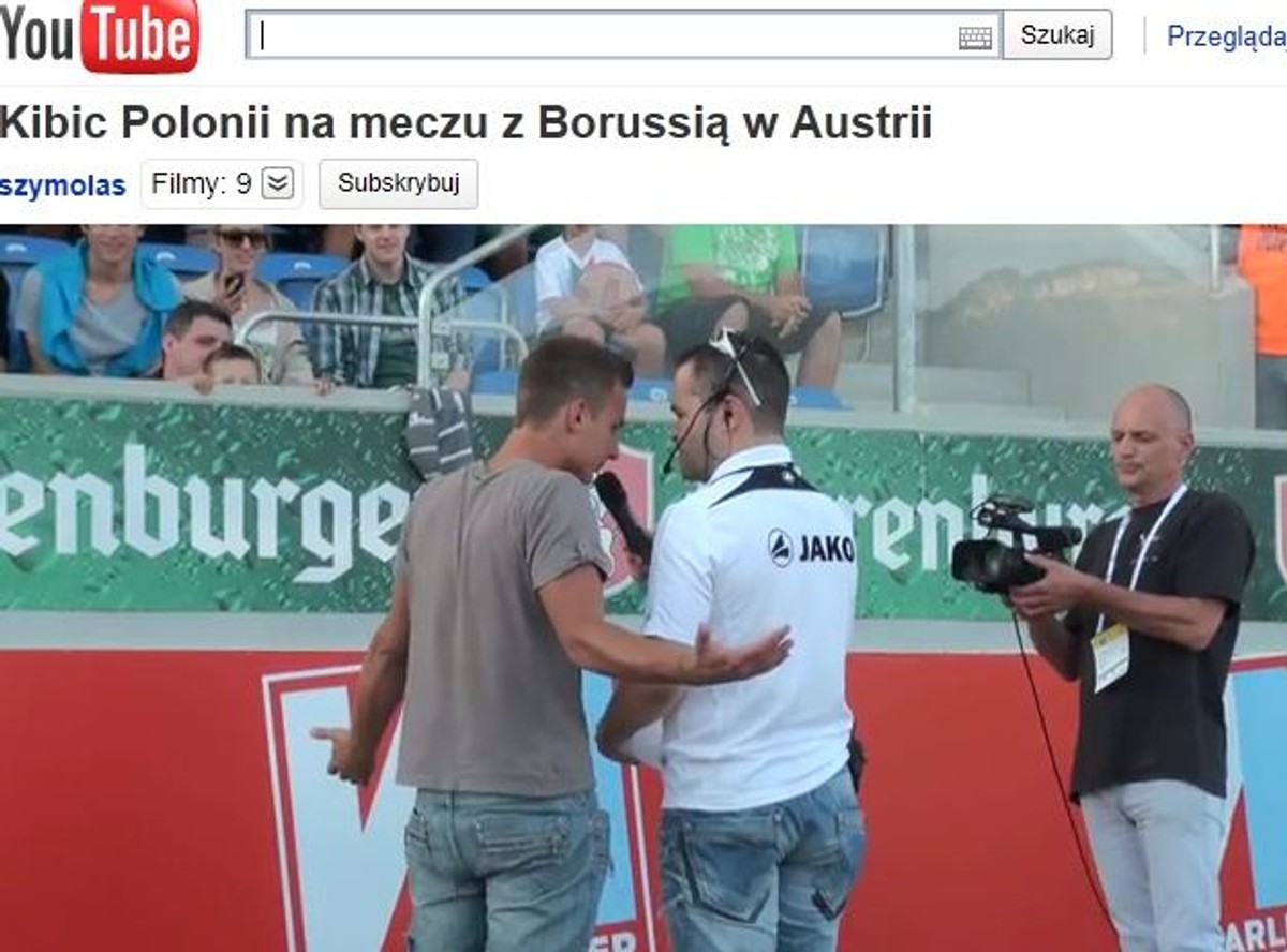 Pijany kibic Polonii skompromitował nas w Austrii. Zobacz wideo