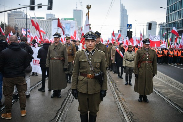 Uczestnicy Marszu Niepodległości