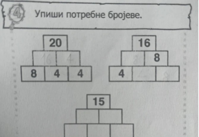 Matematički zadatak koji je zadao muke roditeljima