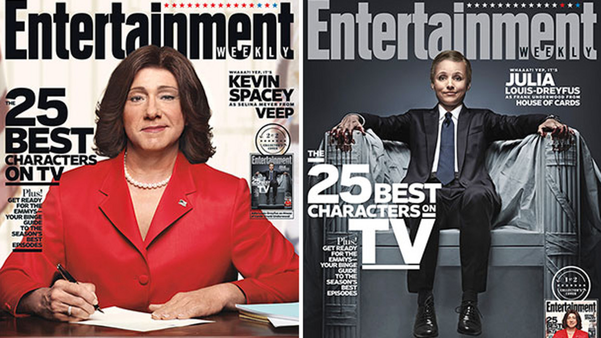 Dwoje serialowych prezydentów, Kevin Spacey i Julia Louis-Dreyfus, zamienili się fotelami na okładkach najnowszego wydania "Entertainment Weekly".