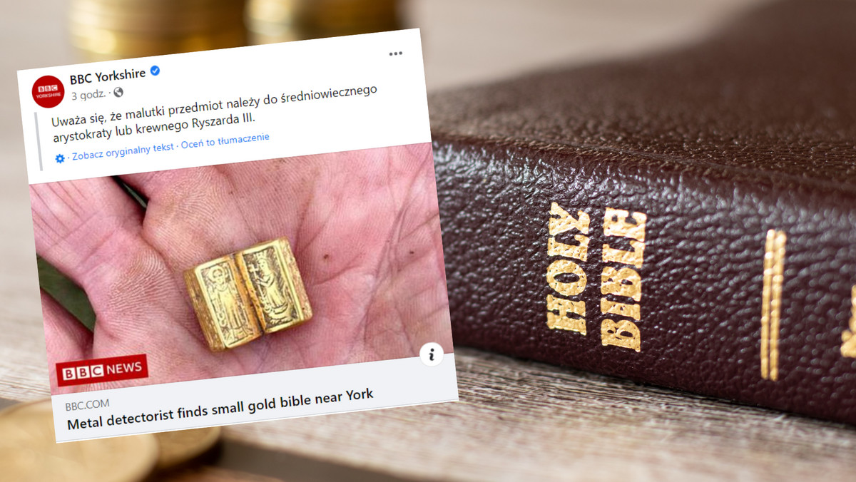 Złota Biblia odnaleziona. Maleństwo może być warte majątek