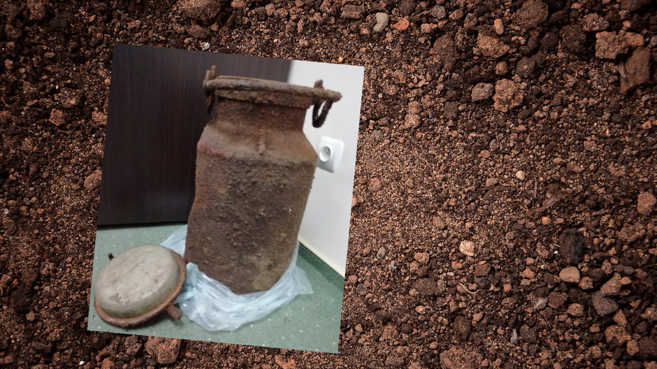 Leśnicy odkopali kanę po mleku z rzeczami należącymi do żołnierza Wermachtu