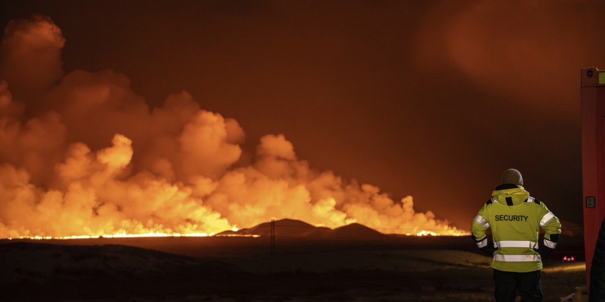 Wulkan Reykjanes na Islandii