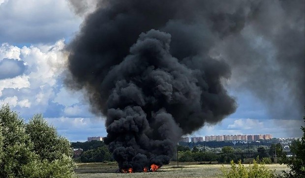 Pao ruski vojni avion u Moskvi