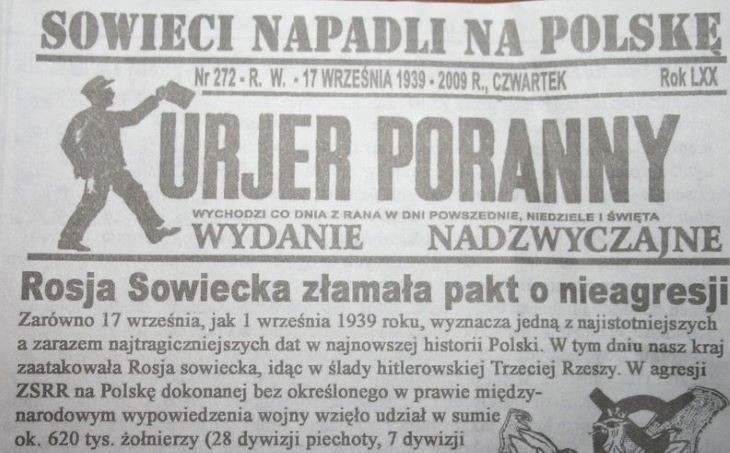 "Kurier Poznański" o agresji ZSRR na Polskę