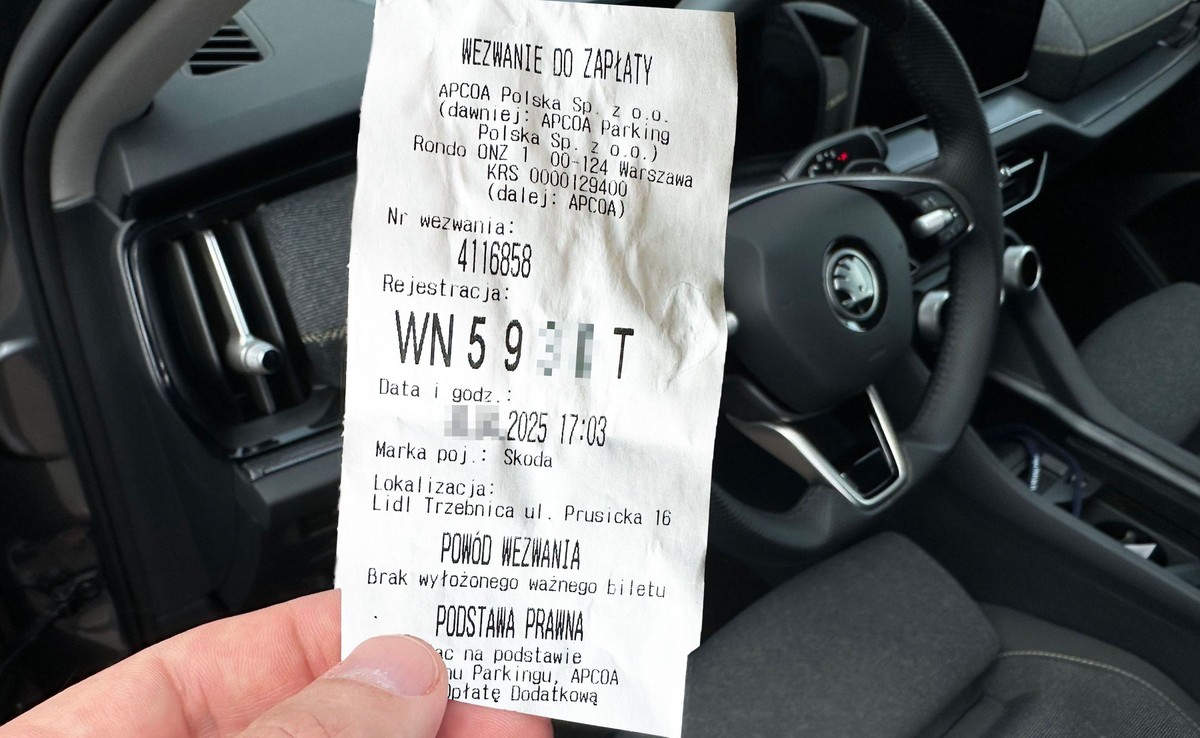 Parkowanie pod Lidlem - wezwanie do zapłaty