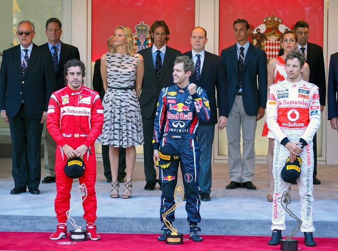 Zwycięska trójka GP Monako