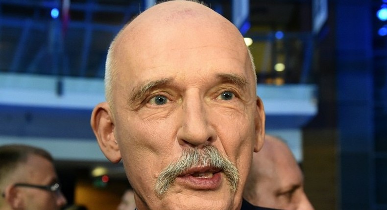 Janusz Korwin-Mikke has previously been sanctioned by the EU Parliament for making racist comments and remarks about the Holocaust