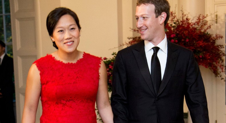 Mark Zuckerberg and Priscilla Chan