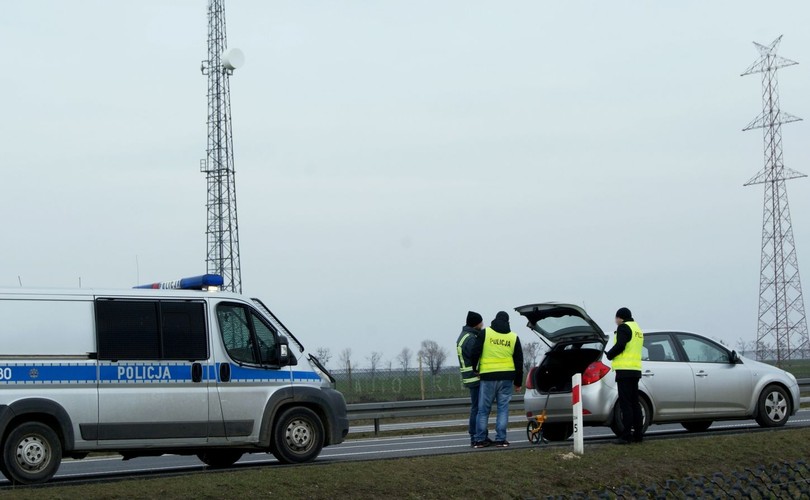 Oględziny miejsca wypadku samochodu prezydenta