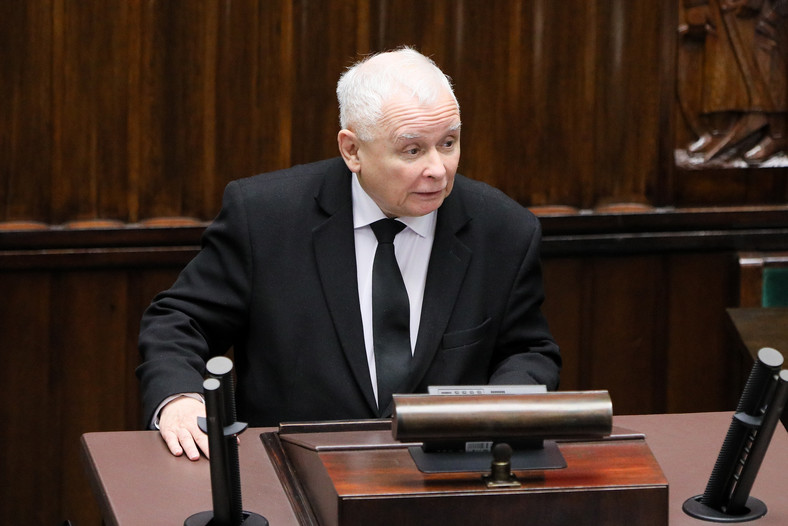 Jarosław Kaczyński w Sejmie 11 grudnia