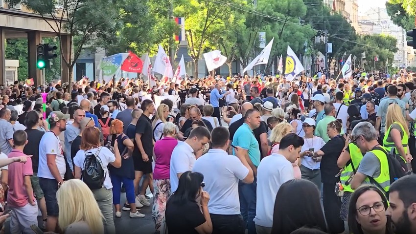 protest ispred Republičke izborbe komisije - Cirkus mora da ode