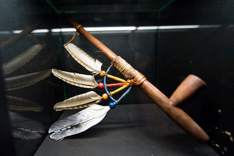 Muzeum Kościuszkowskie: Replika fajki pokoju, ktorą Kościuszko palił z wodzem Indian z plemienia Miami - Małym Żółwiem (Little Turtle)
