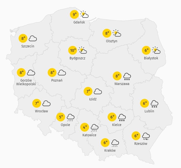 Temperatura w Polsce 23.03.2021