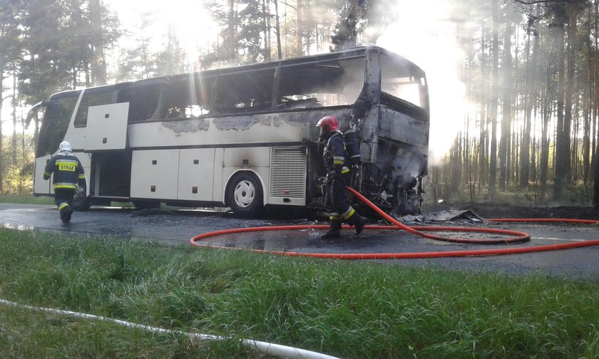 Pożar autokaru