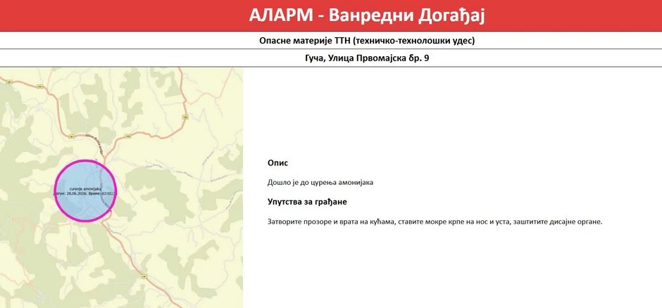 MUP upozorenje