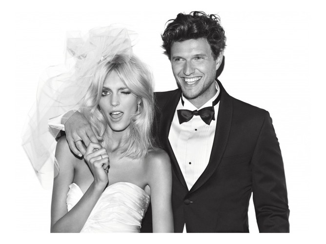 Anja Rubik i Sasha Knezevic w sesji reklamowej do katalogu obrączek Apart