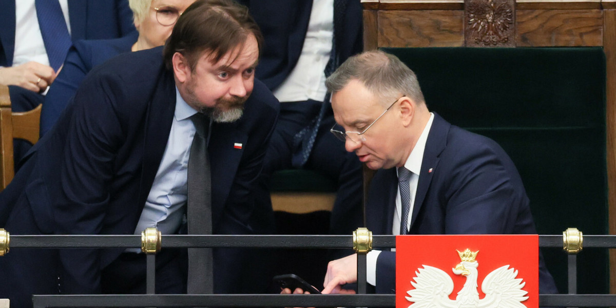 Paweł Szrot (z lewej) był jednym z najbliższych współpracowników prezydenta Andrzeja Dudy w kancelarii.