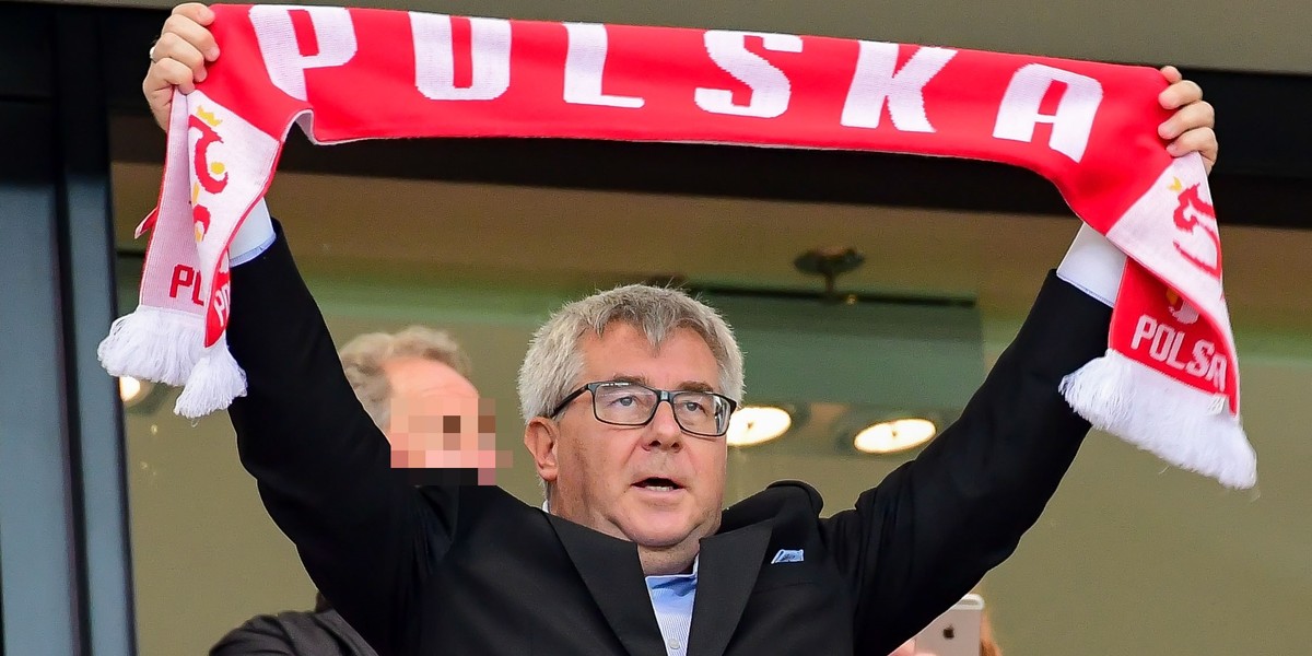 Ryszard Czarnecki był częstym gościem na Stadionie Narodowym podczas meczów Biało-Czerwonych. 