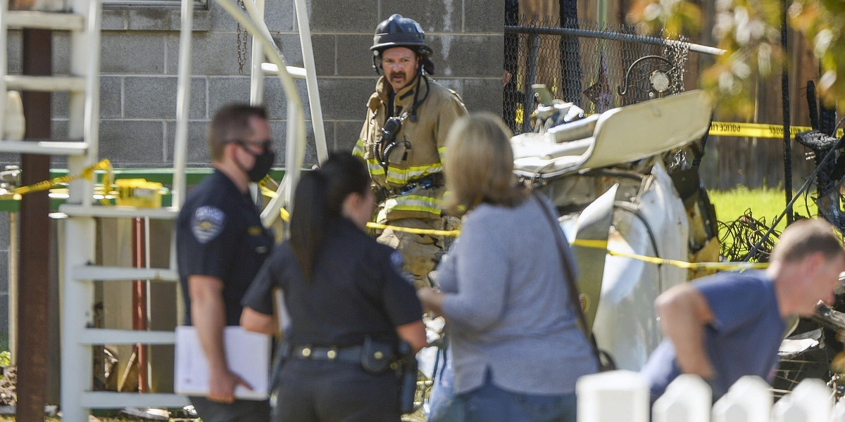 Samolot spadł na dom. Kobieta i dziewczynka zginęły w płomieniach