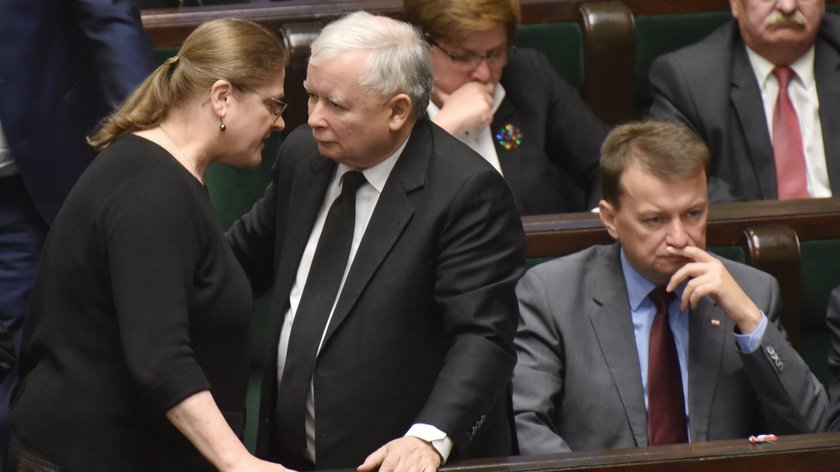 Jarosław Kaczyński i Krystyna Pawłowicz