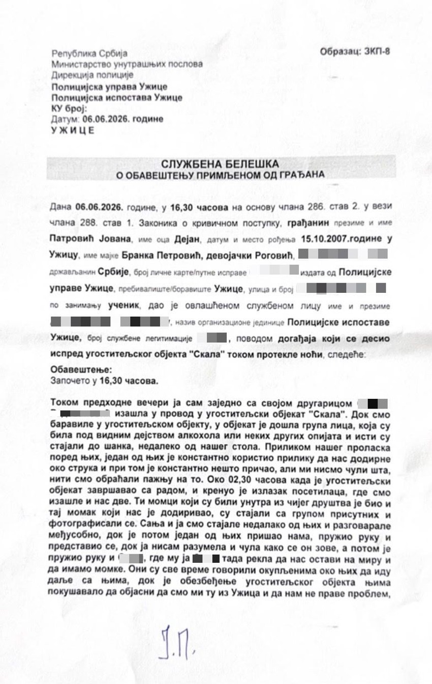 Izjava ćerke Dejana Petrovića 