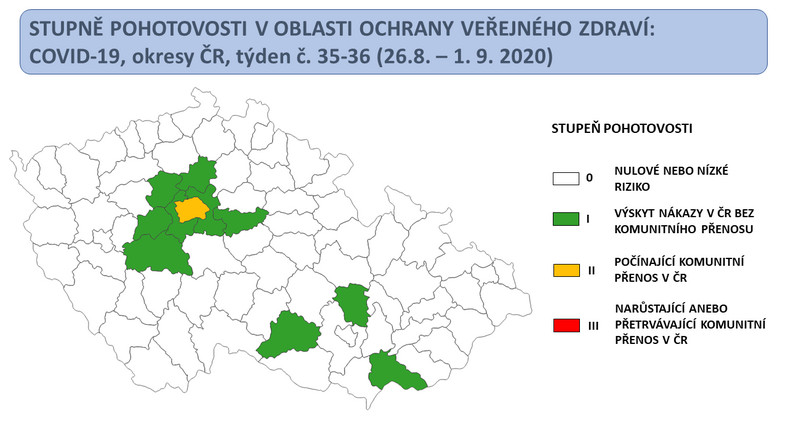 Zagrożone powiaty w Czechach