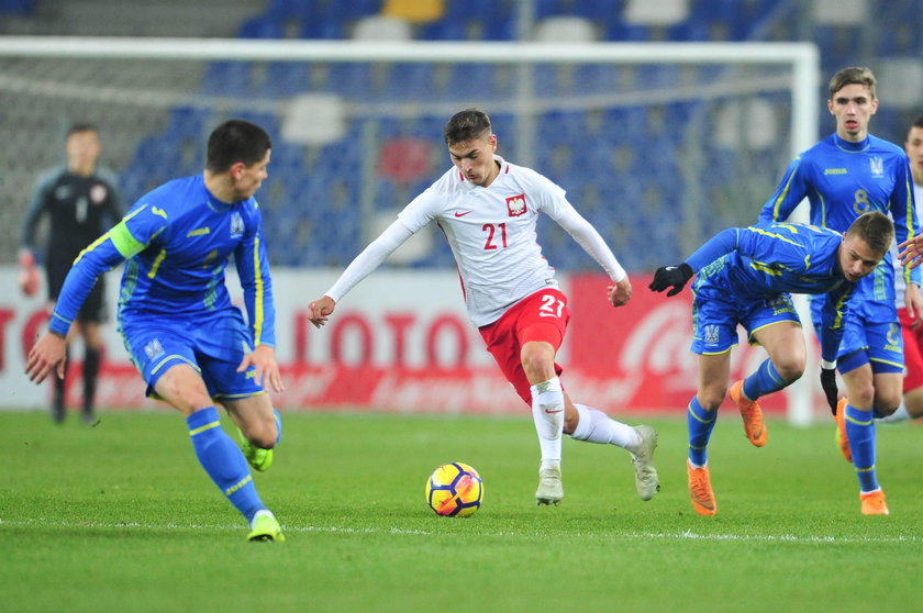 Pilka nozna. Reprezentacja U20. Mecz towarzyski. Polska - Ukraina. 19.11.2018