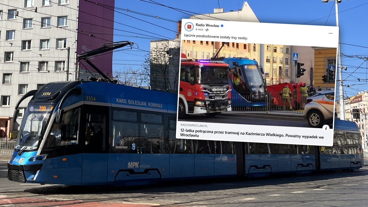 Dramat we Wrocławiu. 12-latka potrącona przez tramwaj