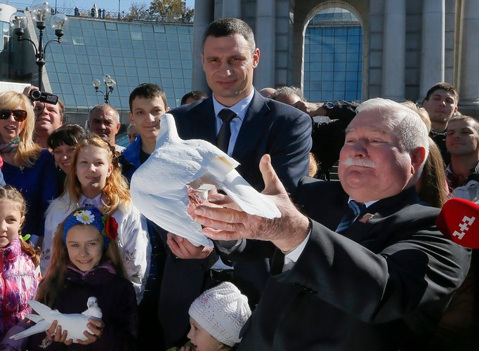 Lech Wałęsa na Majdanie