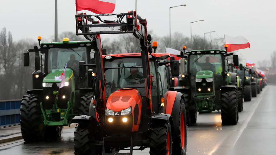 Protest rolników w Gorzowie Wielkopolskim