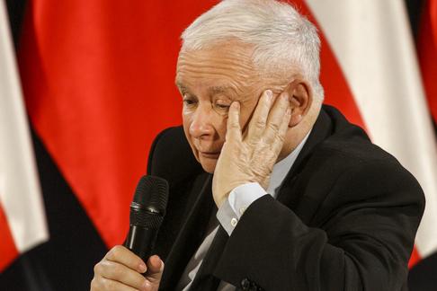 Jarosław Kaczyński na spotkaniu z działaczami w Olsztynie