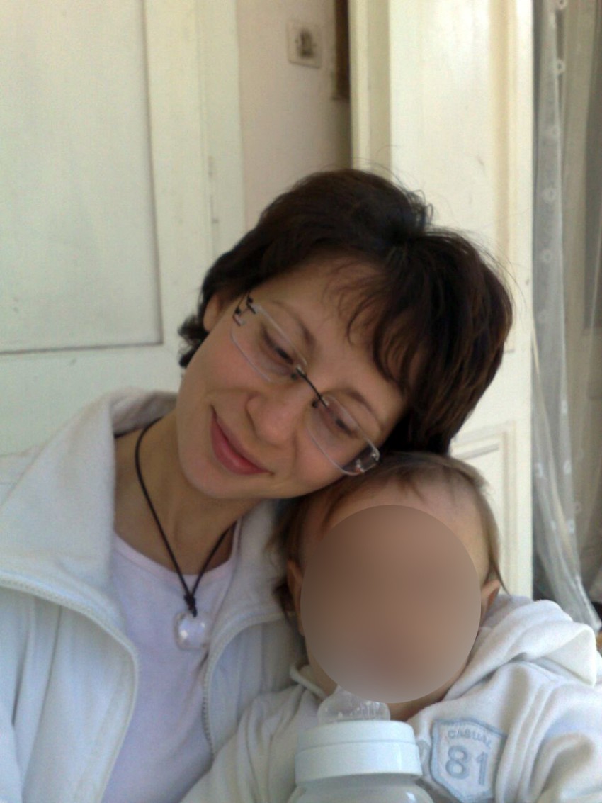 Olga Lovrić sa sinom