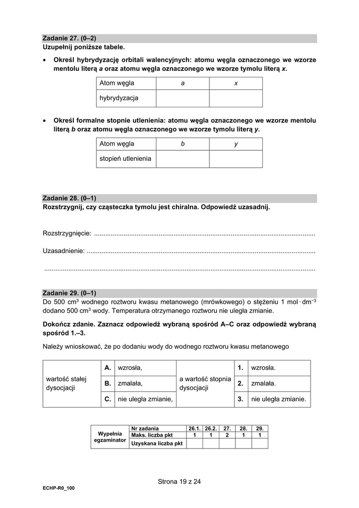 Matura rozszerzona z chemii 2021 - arkusze egzaminacyjne