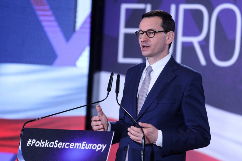 Mateusz Morawiecki podczas przemówienia w Białymstoku 