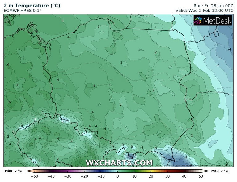 Od środy czeka nas wzrost temperatury