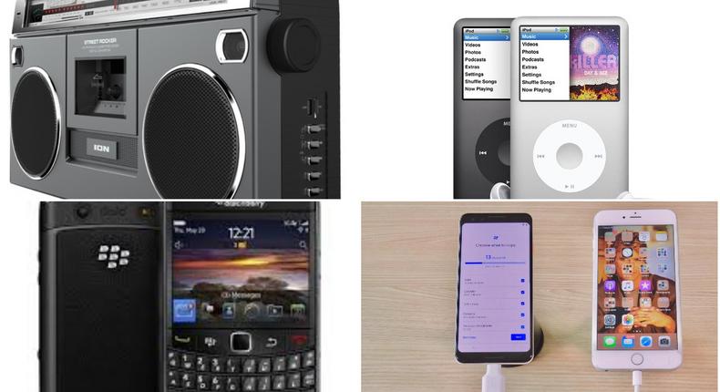 Mobile devices and the evolution of the Nigerian listening experience. (SONY/Apple/Samsung/Blackberry)
