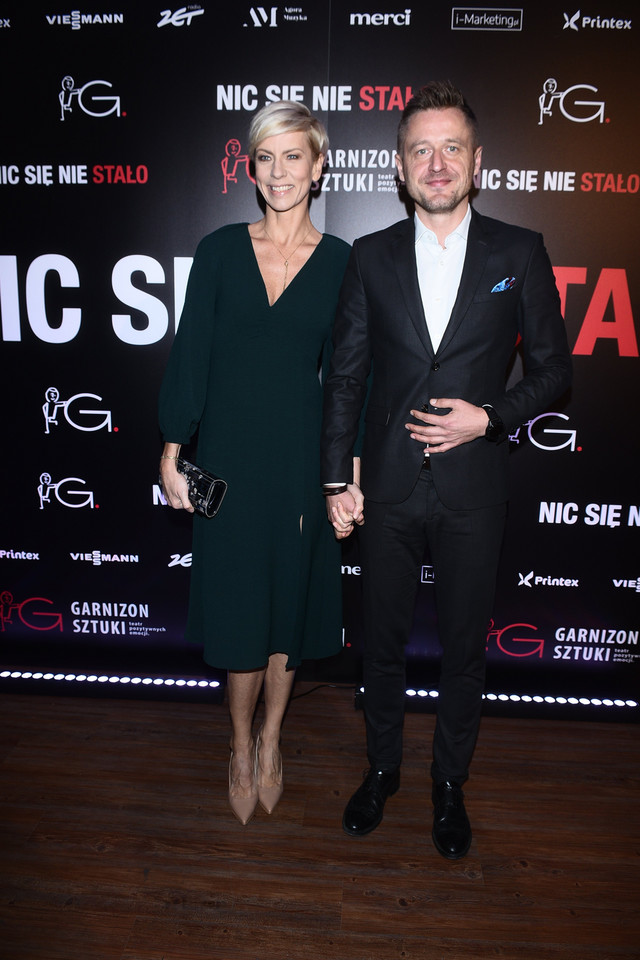 Anita Werner i Michał Kołodziejczyk na premierze sztuki "Nic się nie stało"